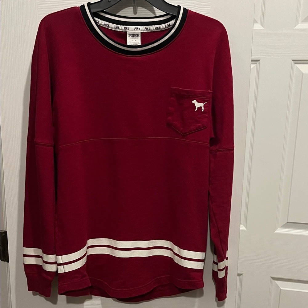 PINK Victoria's Secret Burgundy Long Sleeve Top
